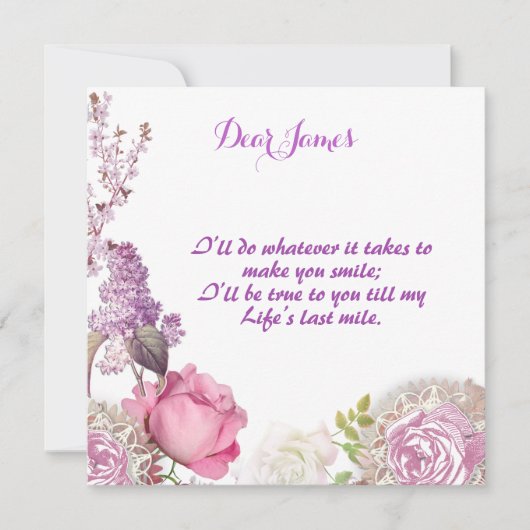 Voor zijn eigen Valentijnse schatje  Rozen Feestdagenkaart (Voorkant)