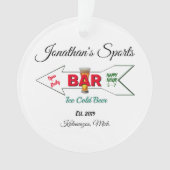 Voor zijn Man Cave Bar Tavern Pub Ornament (voorkant)