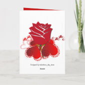 Voor zijn Valentijnsdag Romantic Red Roses op maat Feestdagen Kaart (Achterkant)