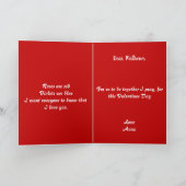 Voor zijn Valentijnsdag Romantic Red Roses op maat Feestdagen Kaart (Binnen)