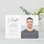 Voor zijn viering van het leven Moderne Eenvoudige Kaart (Staand voorkant)