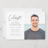 Voor zijn viering van het leven Moderne Eenvoudige Kaart (Voorkant)