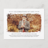 Voor zijn viering van het leven Moderne Eenvoudige Uitnodiging Briefkaart (Voorkant)