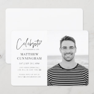 Voor zijn virtuele viering van de levensmoderne fo kaart