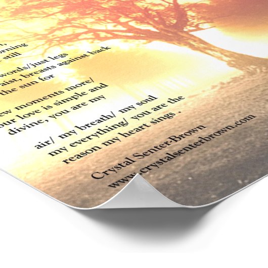 "Vóór zonsopgang" gedicht Poster (Hoek)