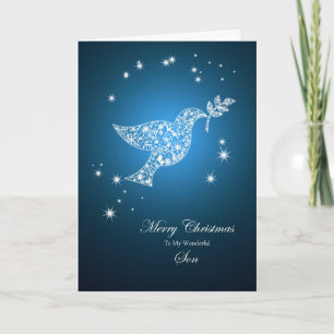 Voor Zoon, Duif van vrede Kerstkaart Feestdagen Kaart