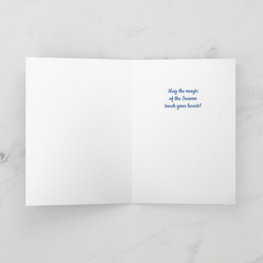 voor Zoon- en partnerrendierKerstmis Feestdagen Kaart (Binnen)