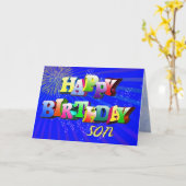 Voor zoon, Heldere brieven en Kaart (Gele Bloem)