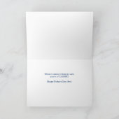 voor Zoon in Wet Vaderdag Blue Classic Car Kaart (Binnen)