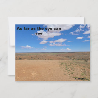 Voor zover het oog kan zien briefkaart
