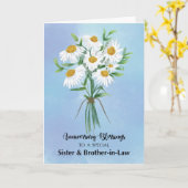 Voor zuster en broer in Law Wedding Jubileum Kaart (Gele Bloem)