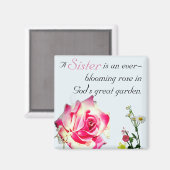 Voor zuster - Gods tuin Magneet (Voorkant / Achterkant)