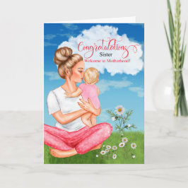 voor zuster New Baby Gefeliciteerd Baby Girl Kaart