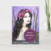 Voor zuster op Birthday Lady van het meer Kaart (Voorkant)