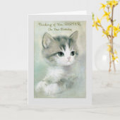  - voor zuster op haar verjaardag, kaart (Gele Bloem)