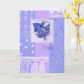 Voor zuster op Moederdag Wenskaarten Kaart (Gele Bloem)