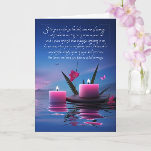 voor Zuster Sentimenteel Beterschap Zen Thema Kaart (Orchidee)