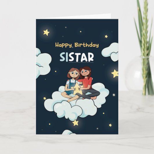 Voor zuster Sistar Birthday Kaart (Voorkant)