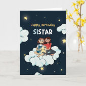 Voor zuster Sistar Birthday Kaart (Gele Bloem)