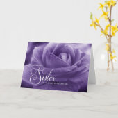 voor zuster van zuster Puple Roos Moederdag Kaart (Gele Bloem)