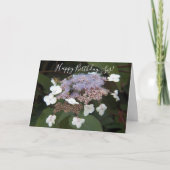 Voor Zuster White Hydrangea Floral Birthday Kaart (Voorkant)