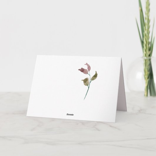 Voor Zuster Zentimental Poem  Roze Birthday Kaart (Achterkant)