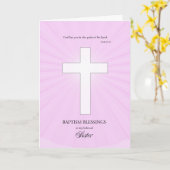 Voor zusterdoop, gloeiend kruis kaart (Gele Bloem)