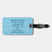 Voor zwemmers en zwemtrainers Zwembad Bagagelabel (Achterkant horizontaal)