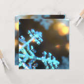 Vooraan-achter 3D Design "Silver" Snowflake Holida Kaart (Voorkant / Achterkant in situ)
