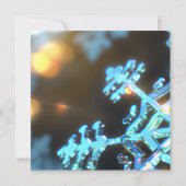 Vooraan-achter 3D Design "Silver" Snowflake Holida Kaart (Achterkant)