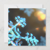 Vooraan-achter 3D Design "Silver" Snowflake Holida Kaart (Voorkant)