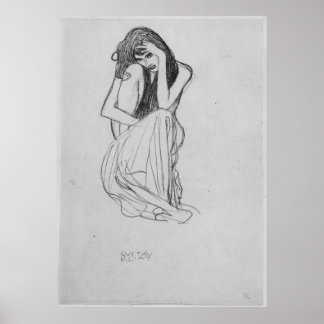 Vooraan door Gustav Klimt Poster