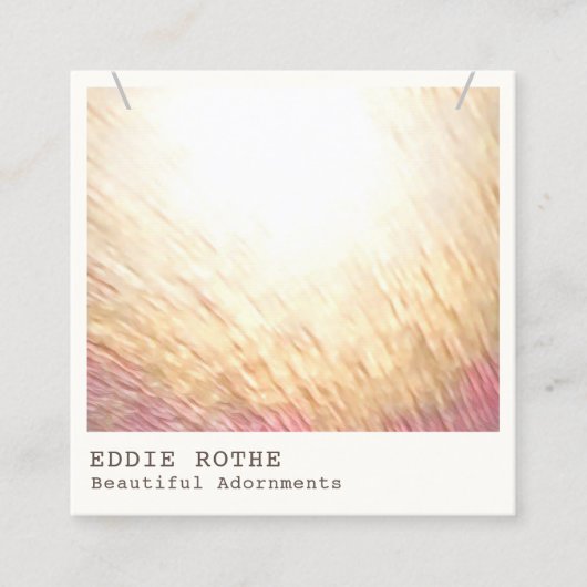 Vooraanstaand Chic Moderne Ketting Display Square  Vierkante Visitekaartje (Voorkant)
