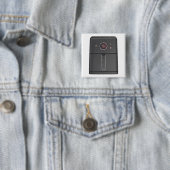 Vooraanzicht van airfryer vierkante button 5,1 cm (In situ)