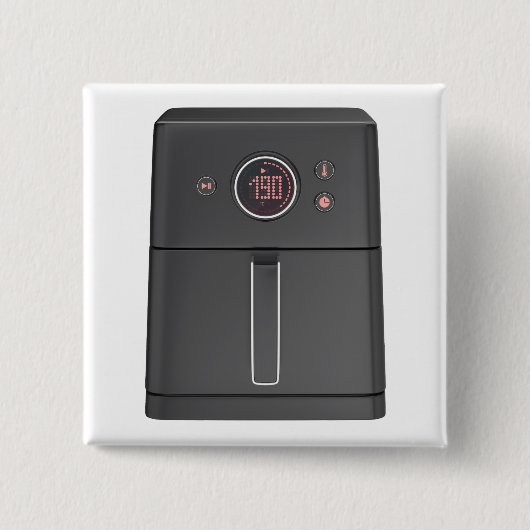 Vooraanzicht van airfryer vierkante button 5,1 cm (Voorkant)