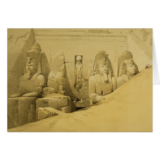 Vooraanzicht van de Grote Temperatuur boven Simbel (Voorkant Horizontaal)