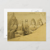 Vooraanzicht van de Grote Temperatuur boven Simbel Briefkaart (Voorkant / Achterkant)