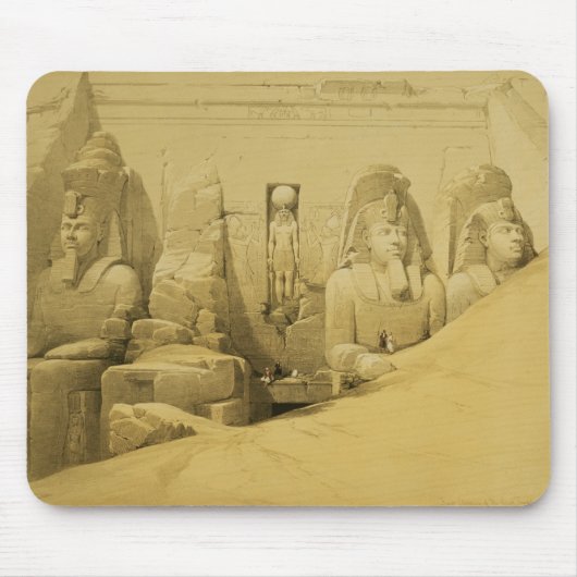 Vooraanzicht van de Grote Temperatuur boven Simbel Muismat (Voorkant)