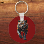 Vooraanzicht van een panter sleutelhanger (Achterkant)