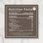 Vooraf berekende bewerkbare Maple Syrup Nutrition  Bedankjes Labels (Achterkant)