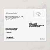 Vooraf geadresseerd Donald Trump TRANSgression Bri Briefkaart (Achterkant)