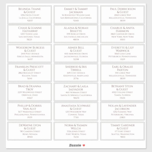 Vooraf geadresseerde Adresetiketten Sticker (Vel)