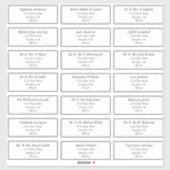 Vooraf geadresseerde Adresetiketten voor gastnaam Sticker (Vel)