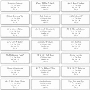 Vooraf geadresseerde Adresetiketten voor gastnaam Sticker