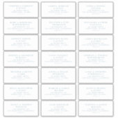 Vooraf geadresseerde Bruiloft Gast Mailing Label S (Voorkant)