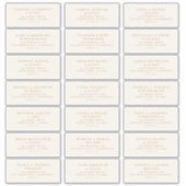 Vooraf geadresseerde Bruiloft Gast Mailing Label S (Voorkant)