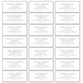 Vooraf geadresseerde Bruiloft Gast Mailing Label S (Voorkant)