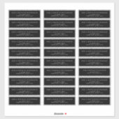 Vooraf geadresseerde bruiloft retourlabel minimali sticker (Vel)