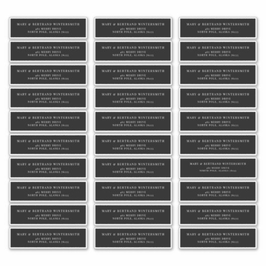 Vooraf geadresseerde bruiloft retourlabel minimali sticker (Voorkant)