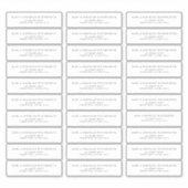 Vooraf geadresseerde bruiloft retourlabel minimali sticker (Voorkant)